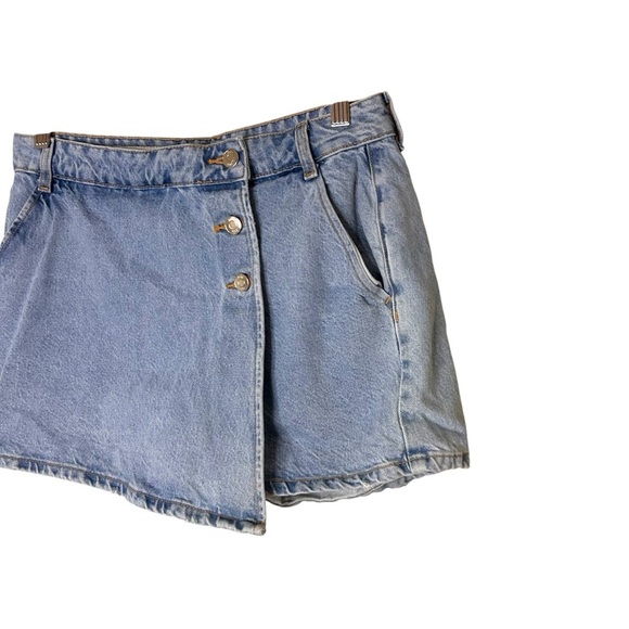 Zara Womens Denim Wrap Skort- Size 28 - Picture 3 of 10